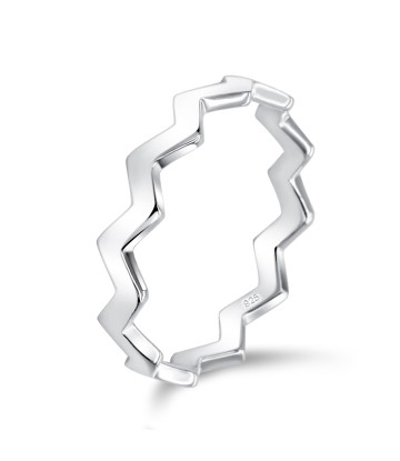 Serrated Designed Silver Ring NSR-4061